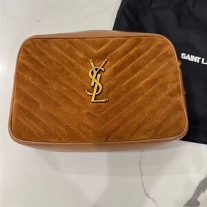 Saint Laurent Tan Suede Camera Bag